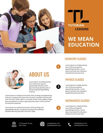Free Academic Tutoring Flyer Template to Edit Online