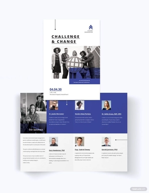 Corporate Fundraising Event Bi-fold Brochure Template