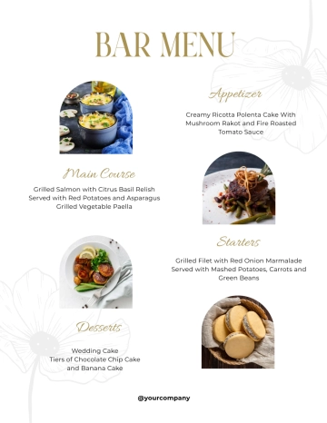 Free Simple Preschool Menu Template to Edit Online