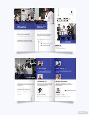 Corporate Fundraising Event Tri-fold Brochure Template