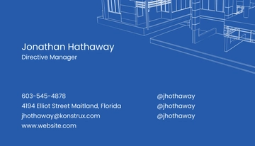 Free Modern Construction Business Card Template to Edit Online