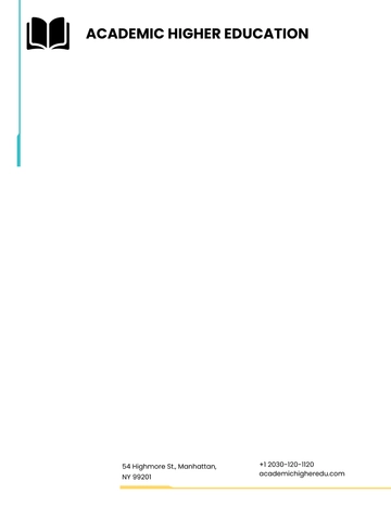 Free Education Letterhead Template to Edit Online