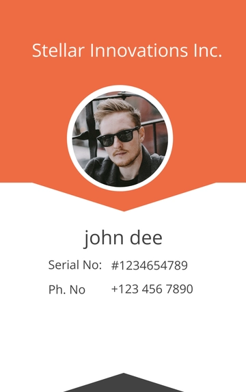 Free Sample Company ID Card Template to Edit Online