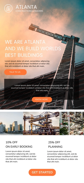 Free Construction Email Ad Template to Edit Online
