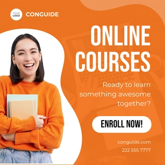 Free Online Courses Instagram Post Template to Edit Online