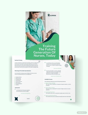 Eldridge School of Nursing Bi-Fold Brochure Template