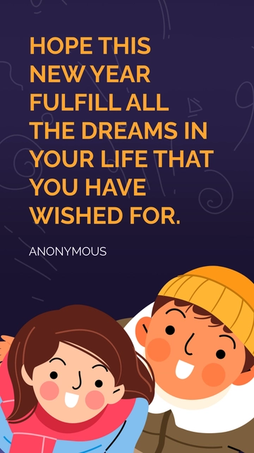 Free New Year Celebration with Family Quotes Template to Edit Online