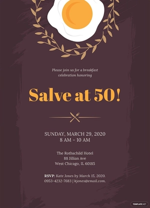 Formal Breakfast Invitation Template