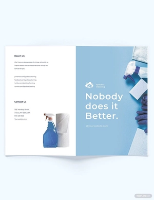 Floor Cleaning Service Bi-Fold Brochure Template