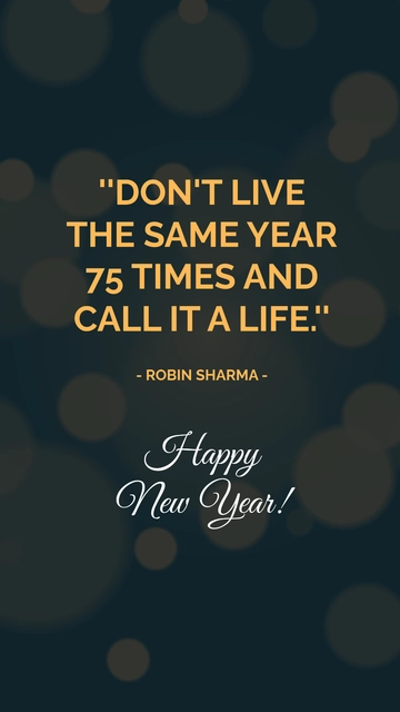 Free New Year Inspirational Quote Template to Edit Online