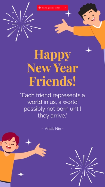 Free New Year Quote For Friends Template to Edit Online