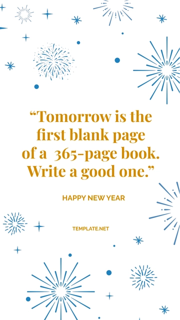 Free Happy New Year Quote Template to Edit Online