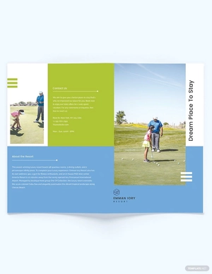 Golf Resort Bi-Fold Brochure Template