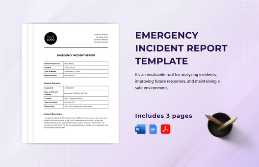 Emergency Incident Report Template