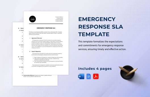 Emergency Response SLA Template
