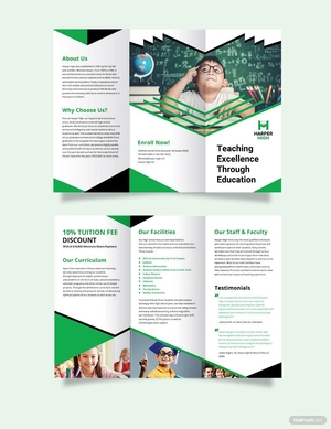 Harper High Tri-Fold Brochure Template