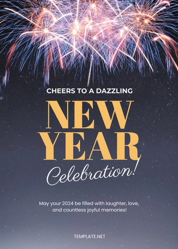 Free New Year Celebration Wishes Template to Edit Online