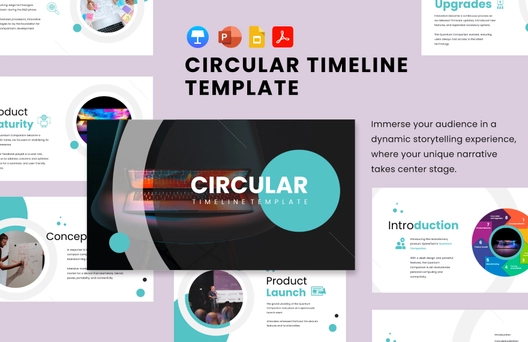 Circular Timeline Template