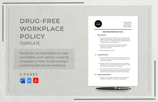 Drug-Free Workplace Policy Template