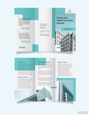 Property Agent/Agency Tri-Fold Brochure Template