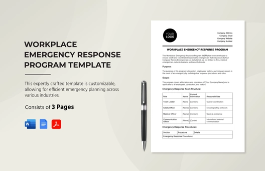 Workplace Emergency Response Program Template