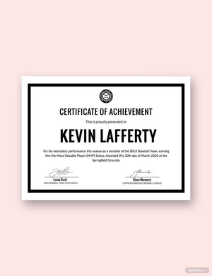Simple Sports Certificate Template