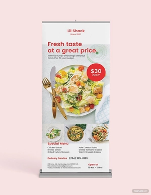 Restaurant Roll Up Banner Template