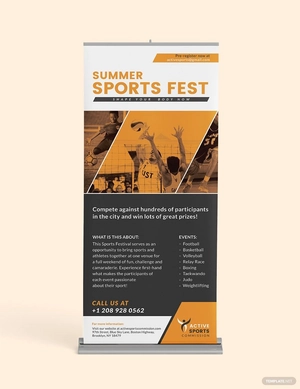 Sports Roll Up Banner Template