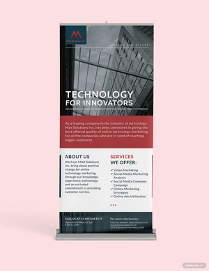 Technology Roll Up Banner Template