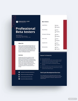Electronics Datasheet Template