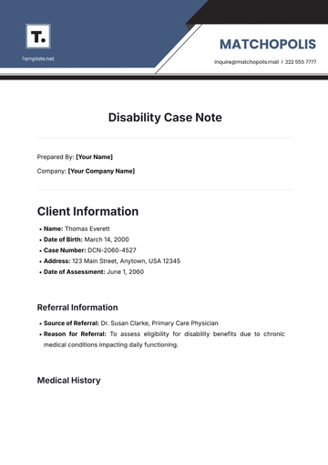 Free Disability Case Note Template to Edit Online