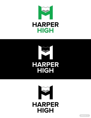 Harper High School Logo Template