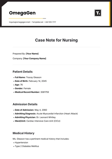 Free Case Note for Nursing Template to Edit Online