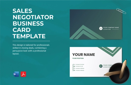 Sales Negotiator Business Card Template