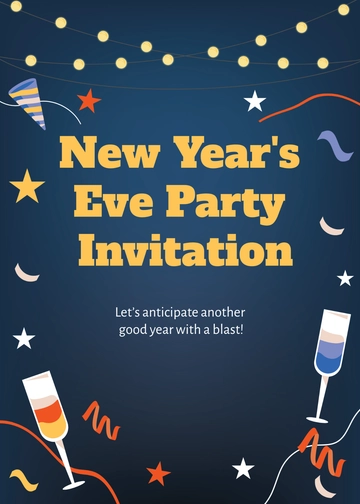 Free New Year's Eve Party Invitation Template to Edit Online