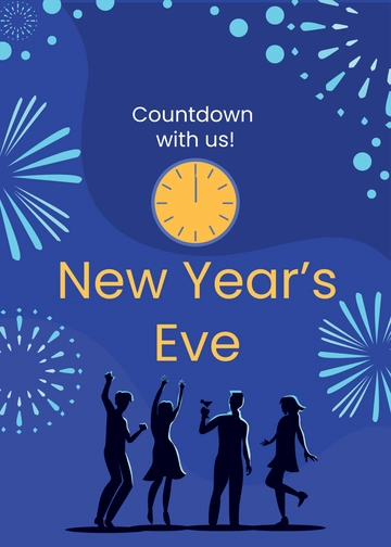 Free New Year's Eve Invitation Card Template to Edit Online