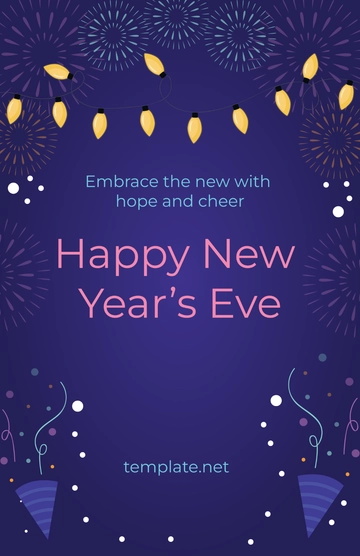 Free New Year's Eve Poster Template to Edit Online