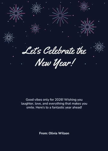 Free New Year Wishes Social Media Post Template to Edit Online