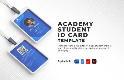Academy Student Id Card Template