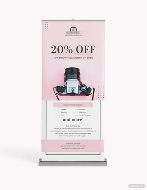Minimalistic Photography Roll Up Banner Template