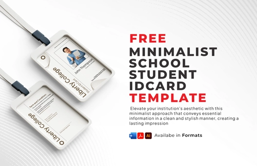 Minimalist Student Id Card Template