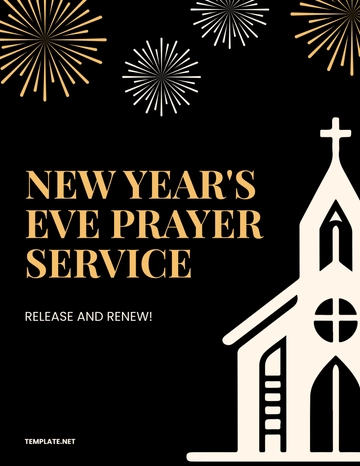 Free New Year's Eve Church  Flyer Template to Edit Online