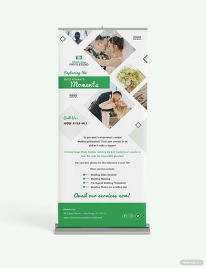 Wedding Photography Roll Up Banner Template