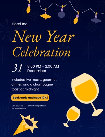 Free New Year Flyer Design Template to Edit Online