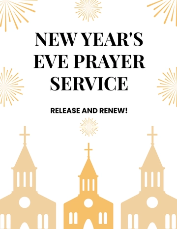 Free New Year Church Flyer Template to Edit Online