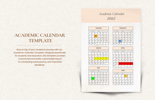 Academic Calendar Template