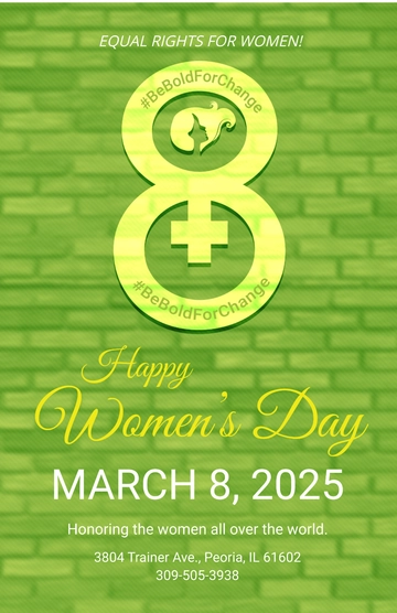 Free Printable Womens Day Poster Template to Edit Online