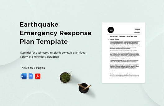 Earthquake Emergency Response Plan Template