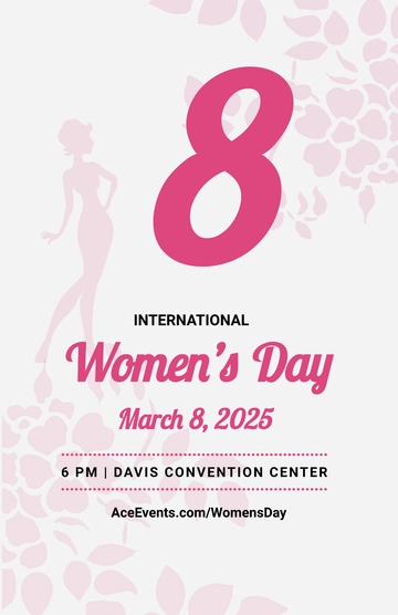 Free Editable Womens Day Poster Template to Edit Online