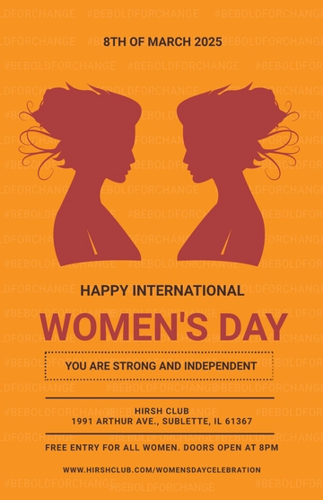 Free International Womens Day Poster Template to Edit Online